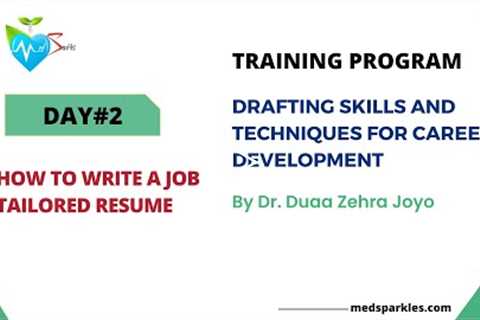 How write a professional Resume for job | Drafting Skills and Techniques for Career Development Day2