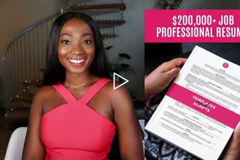 How to write a PROFESSIONAL Resume (For HIGH PAYING JOBS) + Free Sample & Step by Step Course!