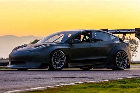 Tesla Model 3 Converted To A Time Attack Monster With Gigantic Aero