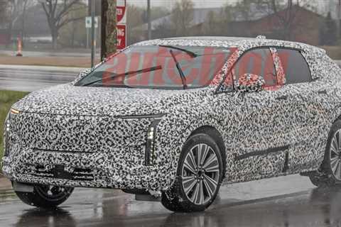 Smaller electric Cadillac SUV spied looking closer to production spec