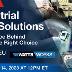 Watts to Host ASPE Accredited Webinar on Industrial Pipe Solutions: The Science Behind Making the..