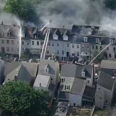 Video: Firefighters spend hours battling fire in 15 Pa. rowhomes