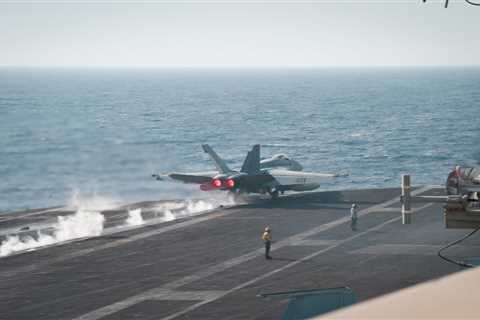 A US Navy carrier strike group locked in a Red Sea battle has fired over 500 munitions fighting the ..