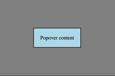 HTML popover Attribute