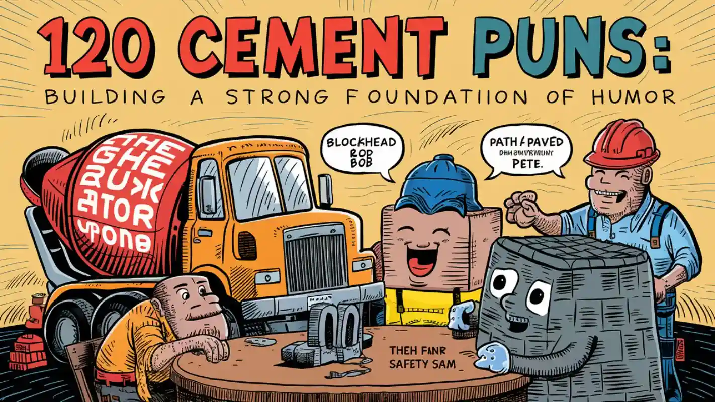 120 Funny Cement Puns to Build Your Laughs - Crack Up Puns