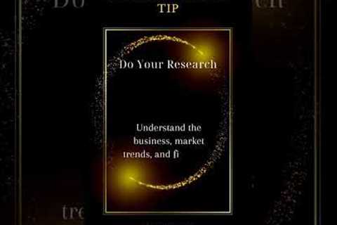 Understand the business, market trends, and financials before investing. #InvestmentTips